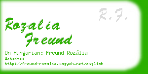 rozalia freund business card